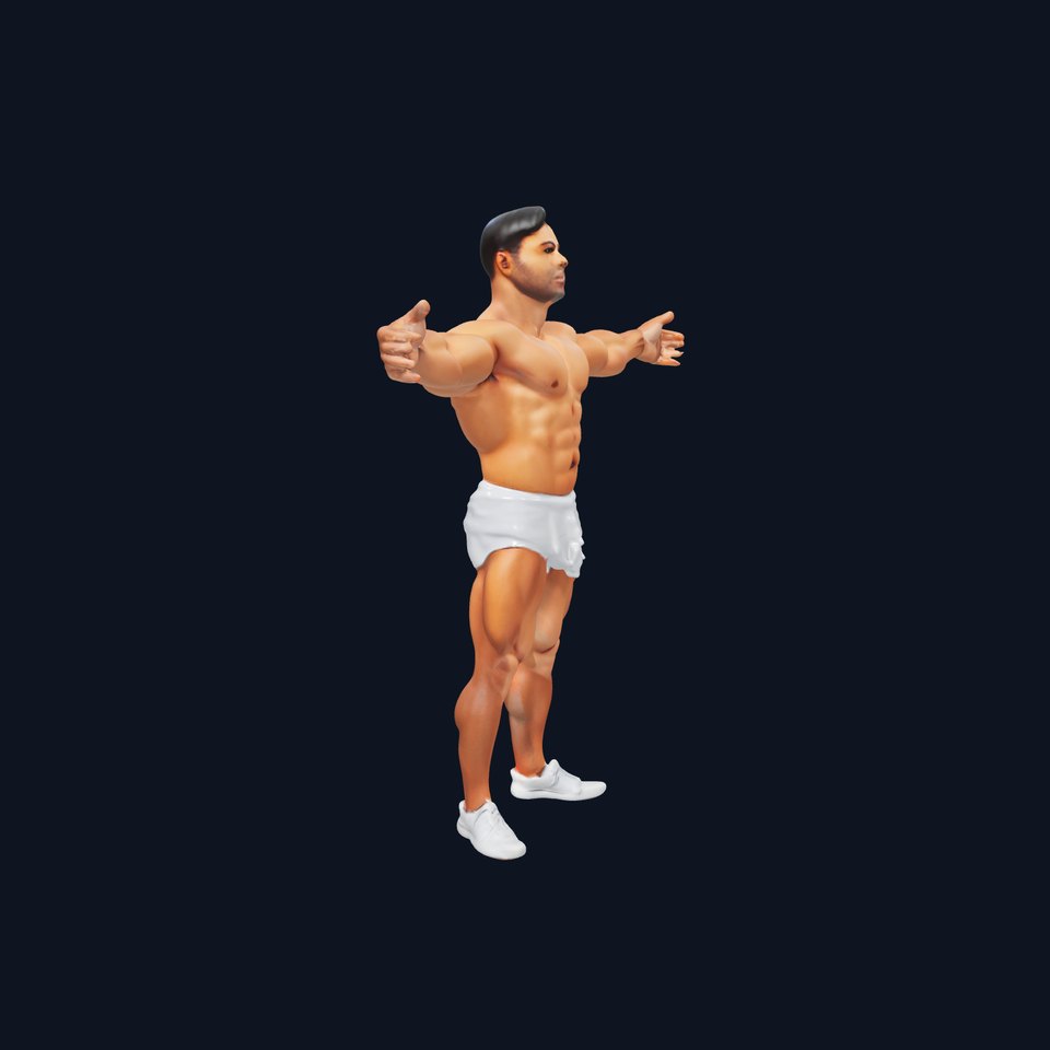 Athletic Male Character model pack